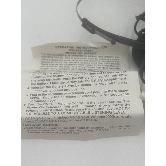 Whisper 2000 Personal Sound Amplification System With Box & Instructions - Picture 2 of 10